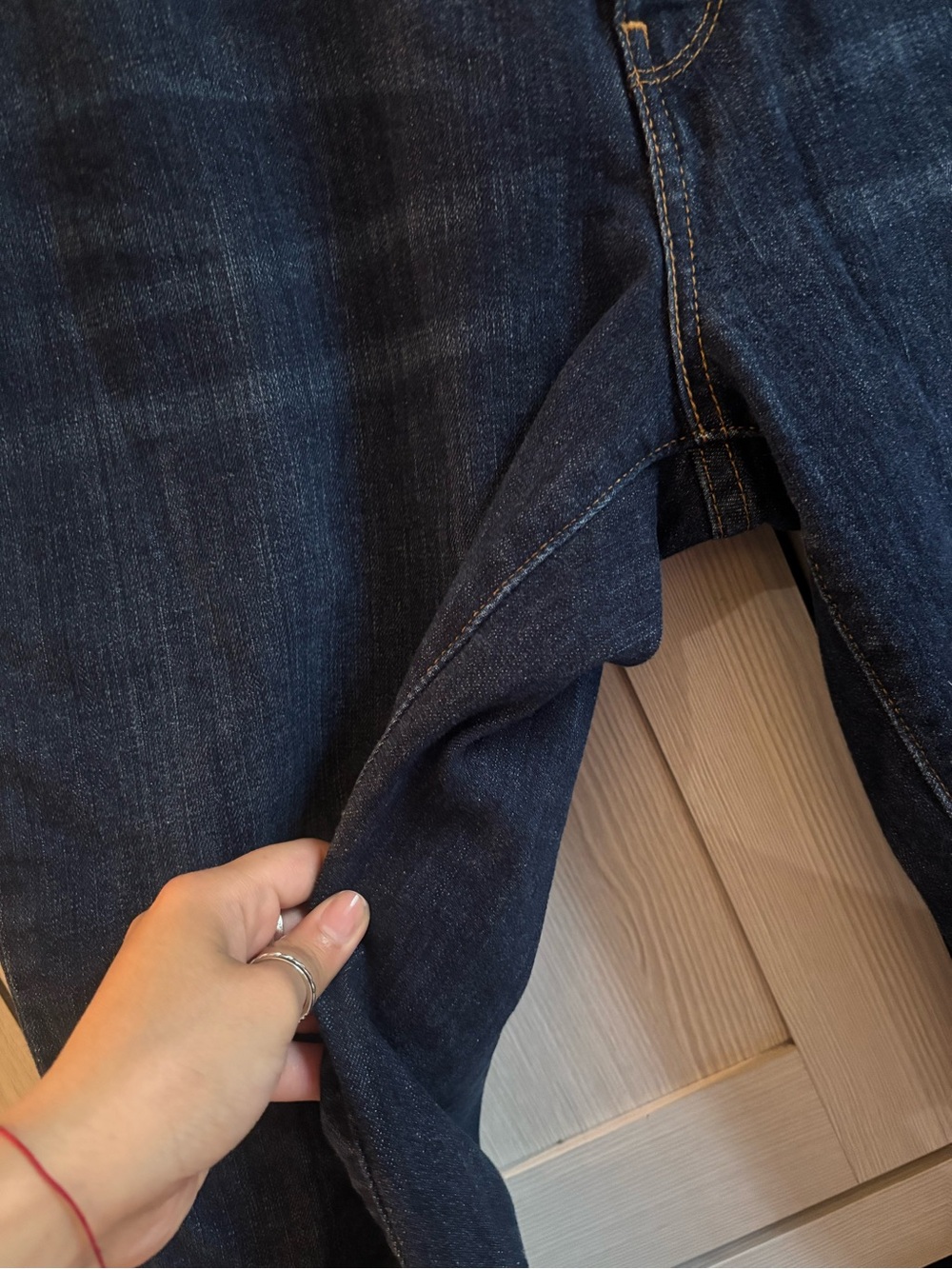 Levi's Women’s 505 Straight Dark Blue Jeans - Picture 7 of 16